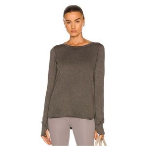 New! Varley Kearney Long Sleeve in Charcoal Gray